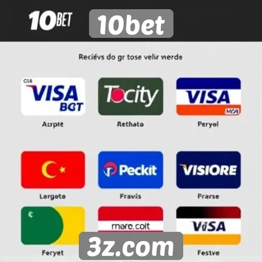 Variedade de métodos de pagamento disponíveis no 10bet